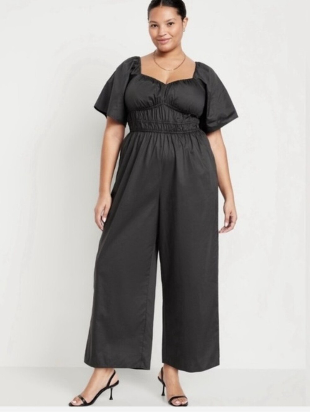 Smocked-Waist Wide-Leg Jumpsuit